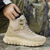 Men's Winter High-Top Snow Boots with Fleece Lining Thickened Non-Slip Warm Fur and Cold-Resistant Cotton Hiking Shoes Sneakers