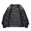 Men Cotton Coat Stand-Up Collar Long Sleeve Solid Color Quilted Jacket