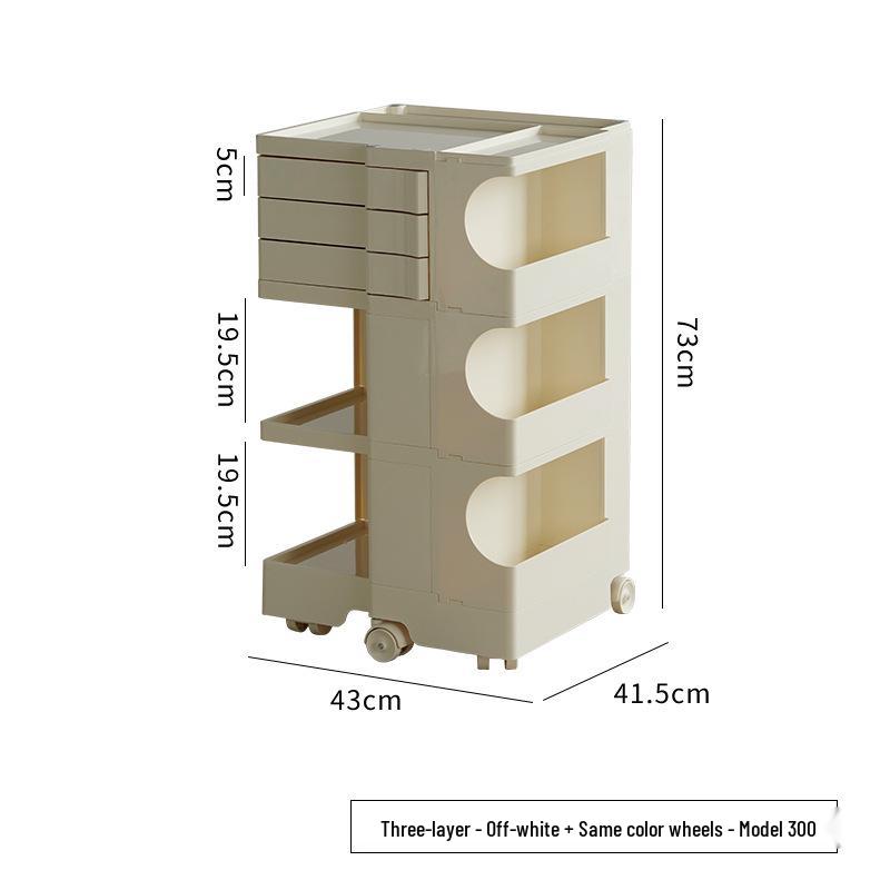 Nordic Rotating Multi-Layer Storage Cabinet: Versatile Makeup, Bedside, or Snack Organizer