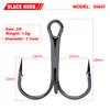 1000pcs/set Fishing Hooks 2/4/6/8/10# High Carbon Steel Treble Hook Set Fishing Tackle Fishing Equipment Soft Lure Holder Pesca