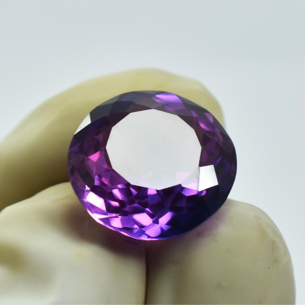 Natural Purple Tanzanite Loose Gemstone 7.74 Ct Round Cut for Jewelry Making and Gem Collections