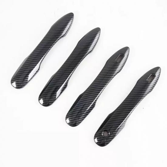 Carbon Fiber Car Door Handles Cover Trim 4pcs For Toyota Corolla -2025