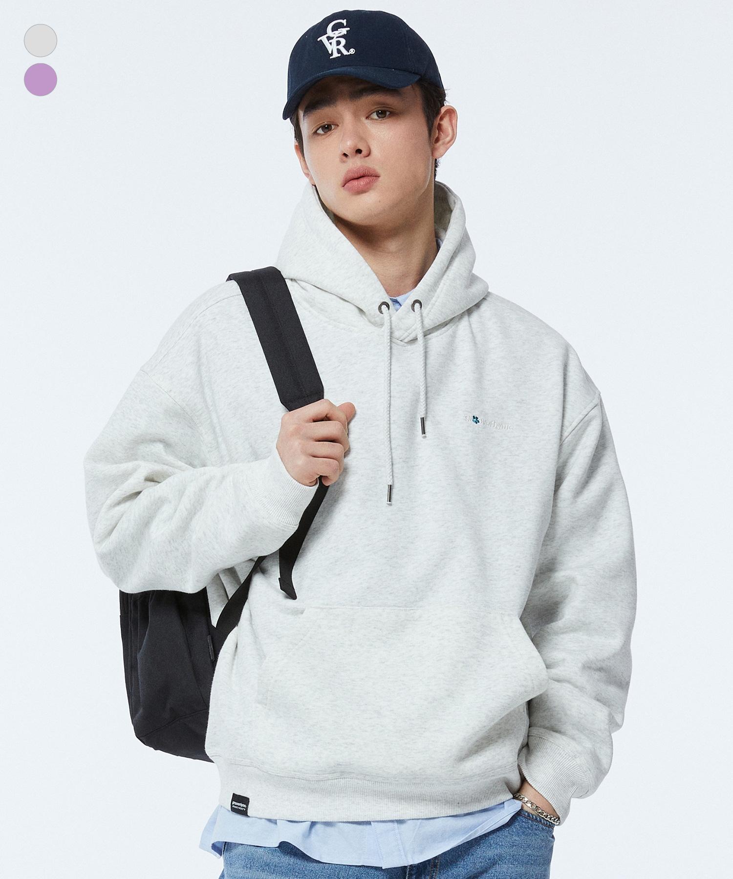 Groove Lime Signature Flower Logo Hoodie (Lrrscth103M) Oatmeal Gray/L/Free