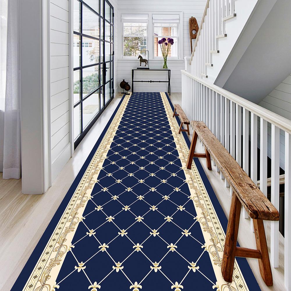 Tappeto Geometrico Nordico per Corridoio Lungo Tappetino Antiscivolo per Scale Passatoia per Hall d'Albergo Tappetini Lavabili per Decorazione Stanza