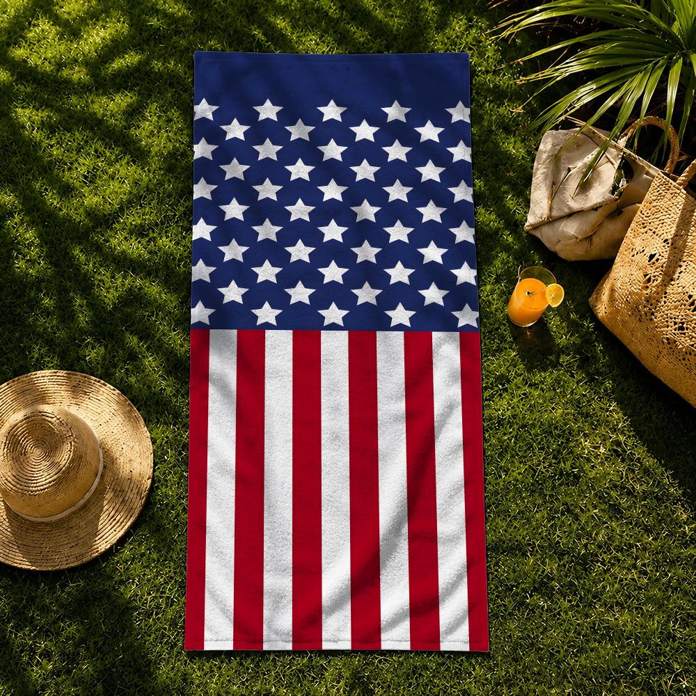 Pattern USA America Flag Towel Towel beach towel, quick drying absorbent bath towel for Swim,Gym,Camping,Outdoor hot