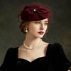 Breathable Wool Jazz Hat Warm Woolen British Style Hat Fashion Felted Wool Hat  Evening Cocktail
