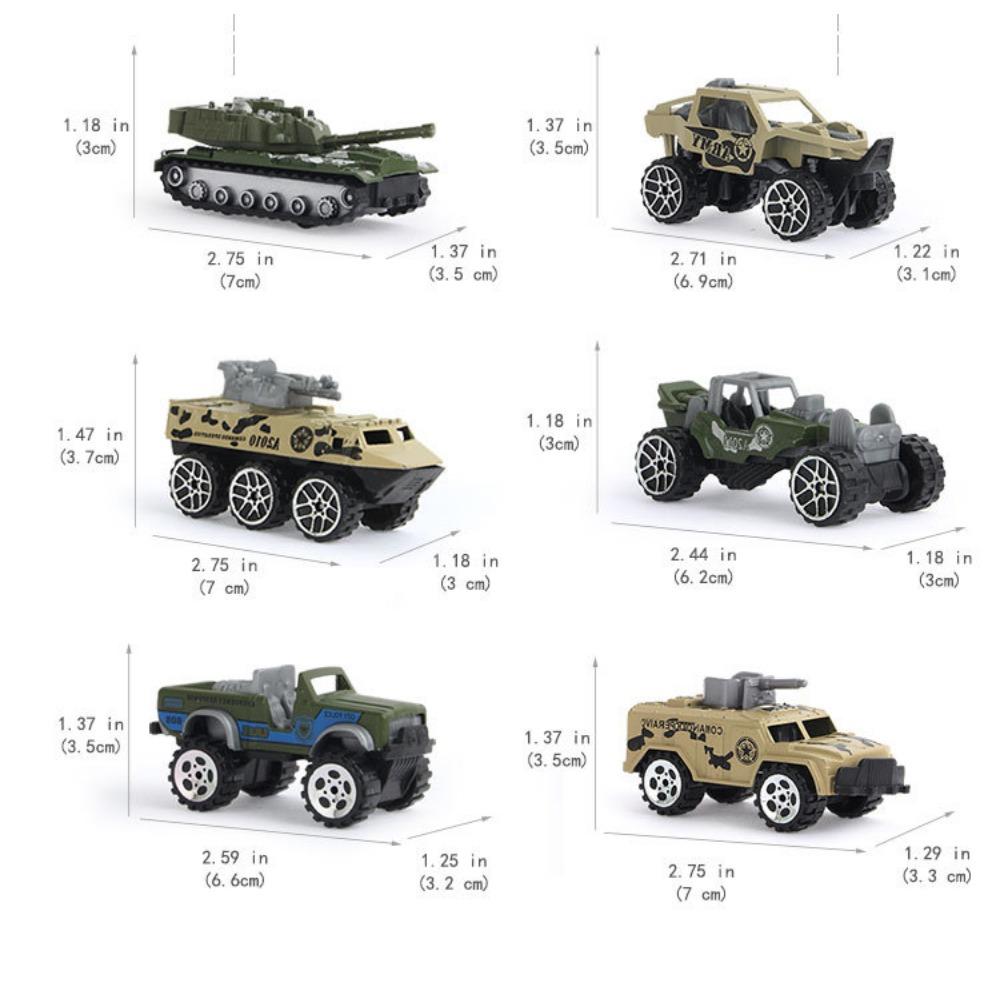 1/64 Scale Big Trucks Set Mini Alloy Diecast Car Model Toys Vehicles Carrier Truck Helicopter Tank Fire Truck Engineering Car Toys for Kids