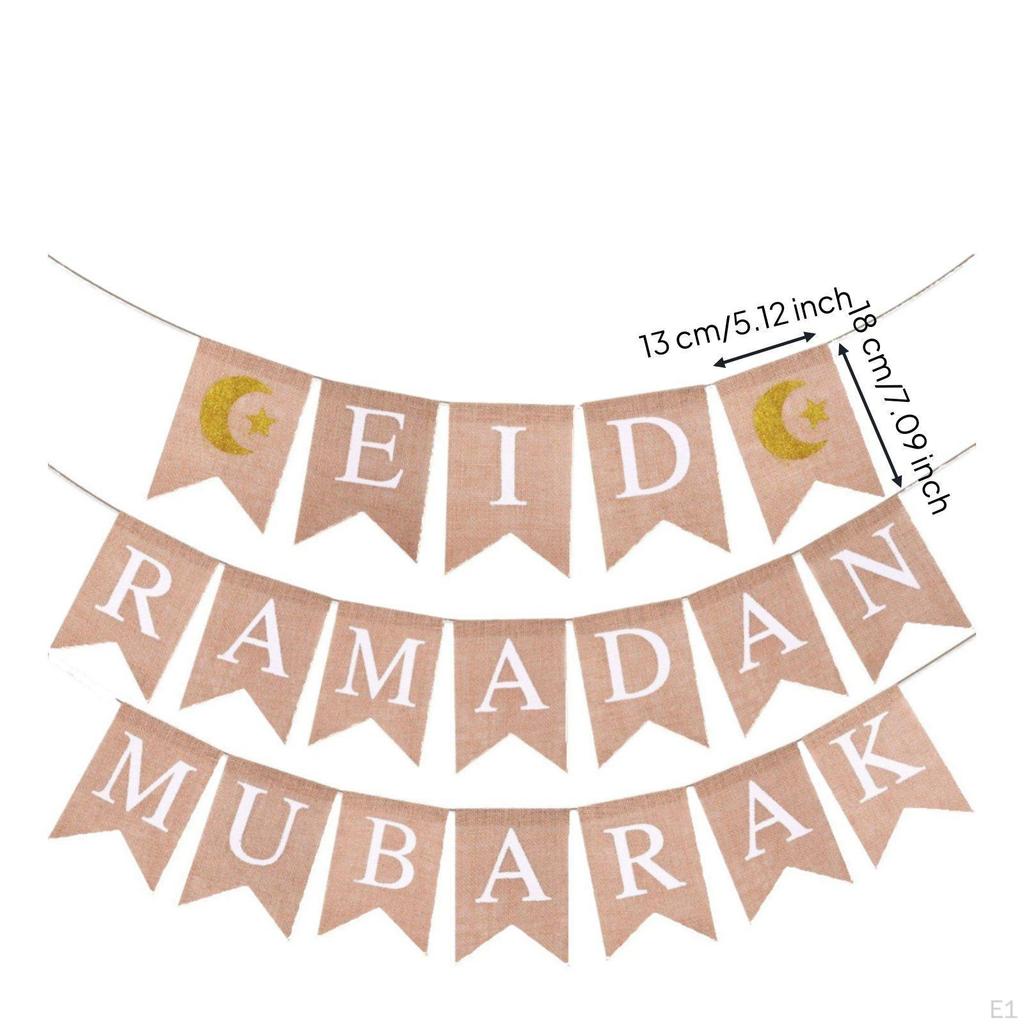 Celestial Moon Burlap Pennant Banner, Party Hanging Flag, Event Decor