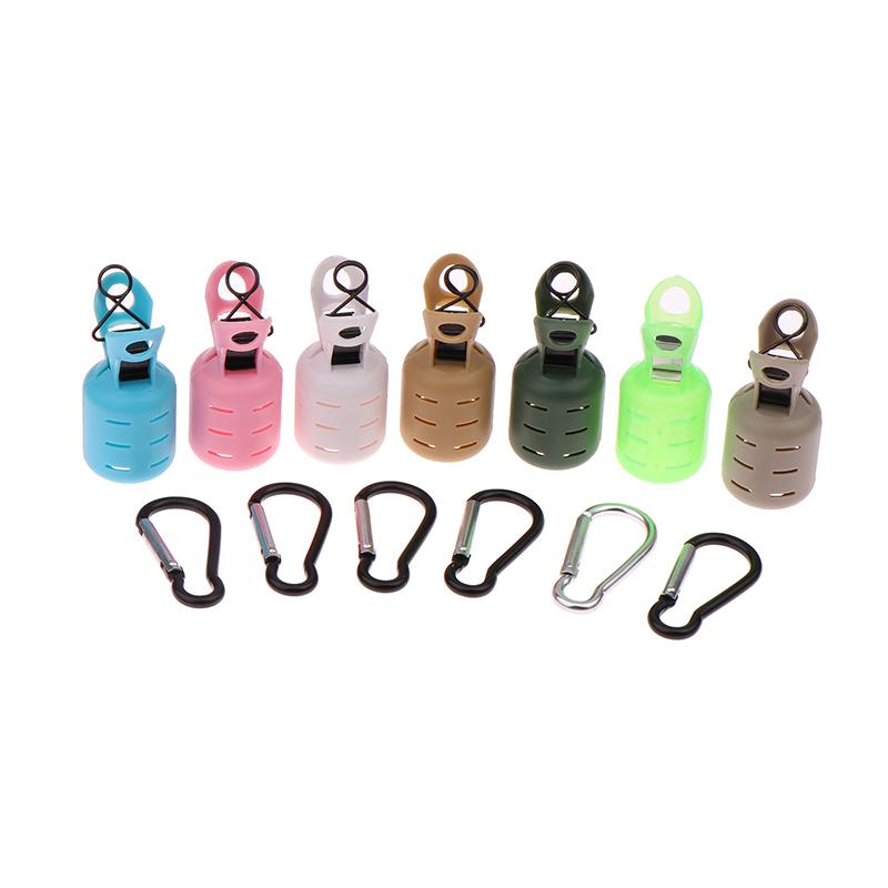 6Pcs New Squid Jig Bait Protector Kit Webfoot Octopus Egi Hook Cover Cuttlefish Umbrella Lure Cap With Carabiner Sea Accessories