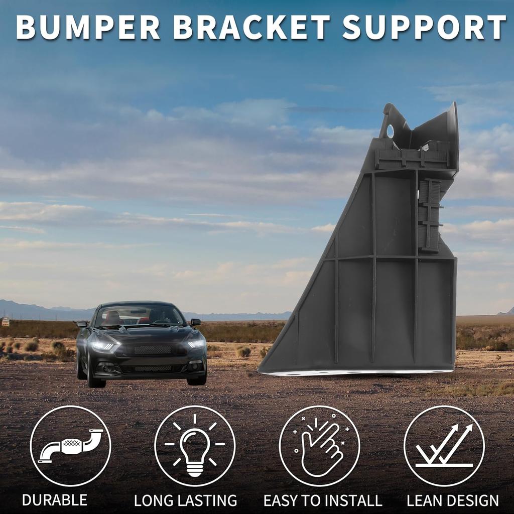 Bumper Support Bracket for Ford for Mustang Durable No.5R3Z17C861AB | Left Side Front Bumper Retainer Bracket Hold Mount Black 1 Pc