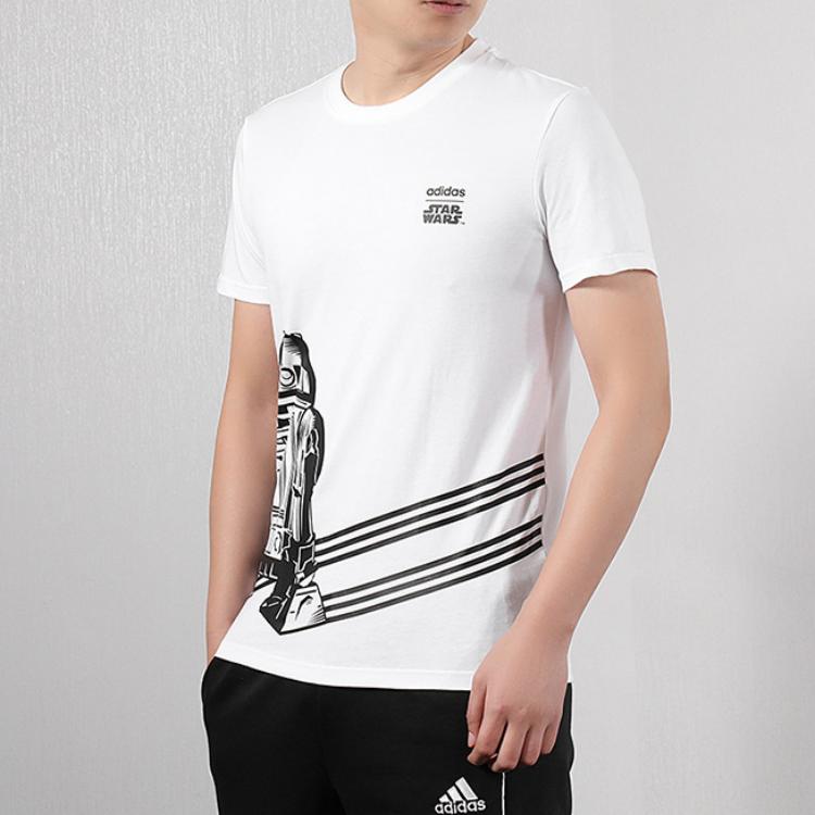 Adidas Neo Round Neck Comfortable Casual Sports Short Sleeve T-Shirt Men Tops White DW8172