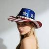 American Flag Color Star Decorative Top Hat Summer Fashion Sunshade Sun Protection Hat Women's New Top Hat