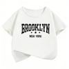 Fashion brooklyn Design T-Shirt Printed T Shirt Girls' Summer Clothes Short Sleeve Tops T-Shirts Cute Girls Clothing