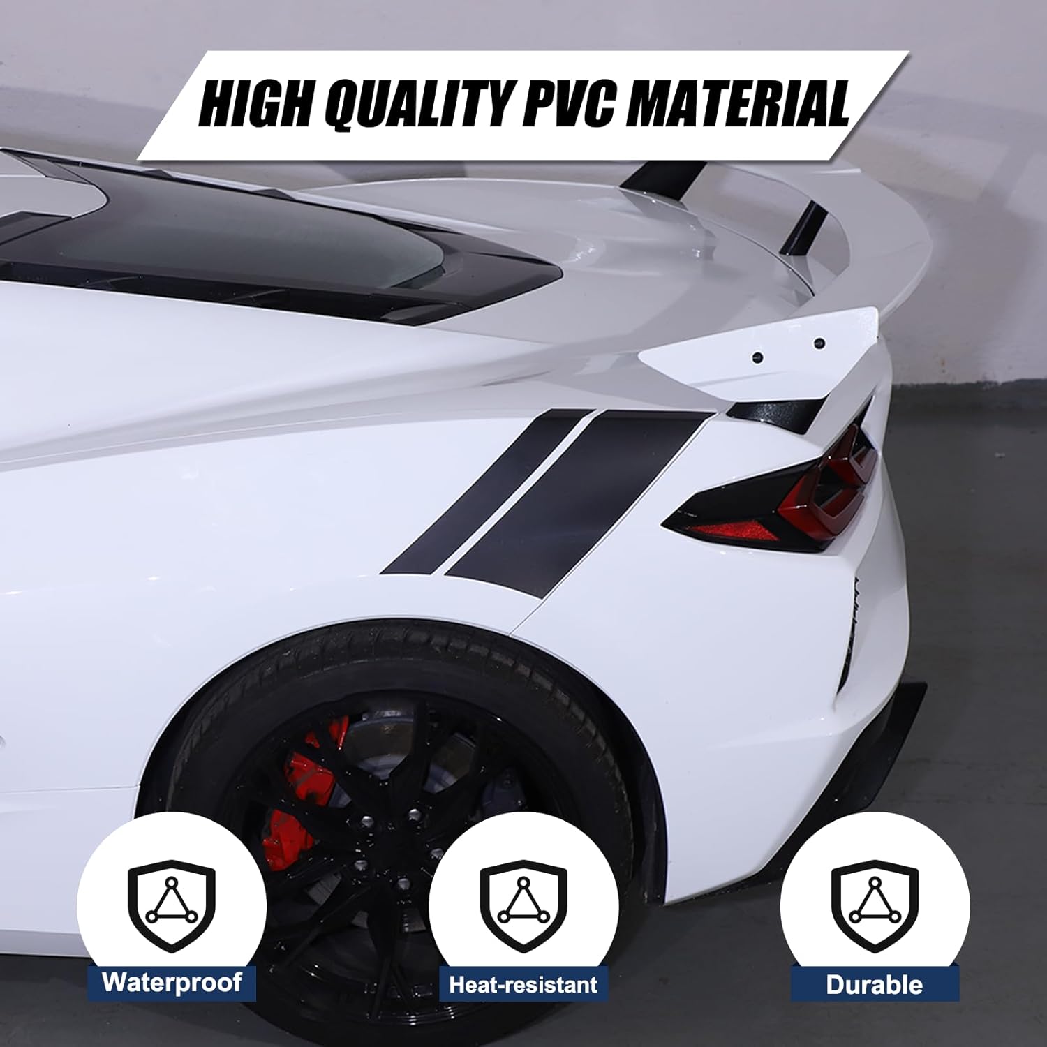Car Fender Decals Stripe Sticker Trim for Corvette C8 Stingray Z06 2020-2024, Car Decoration Accessories