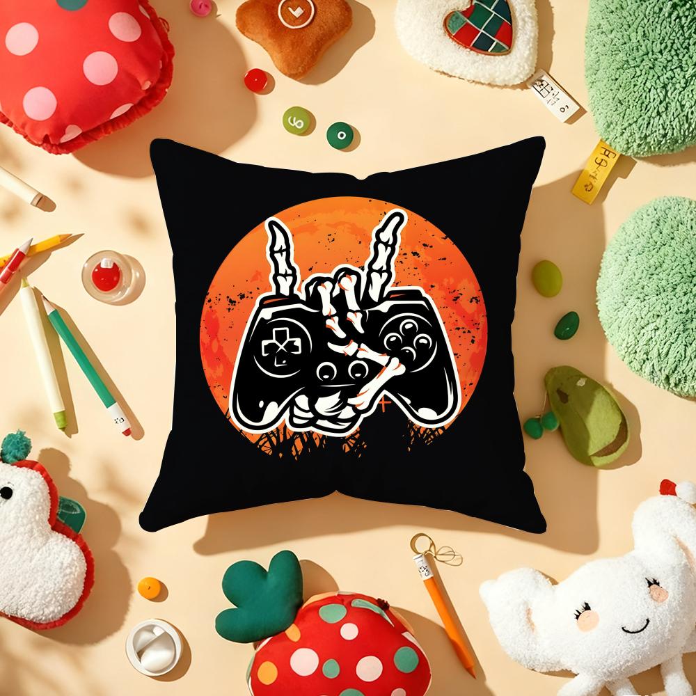 Gamer Forever Funny Best Pillow Case Plush Fabric Soft Double-Sided Printed Sofa Warm Winter Home Gift Cushion Cover