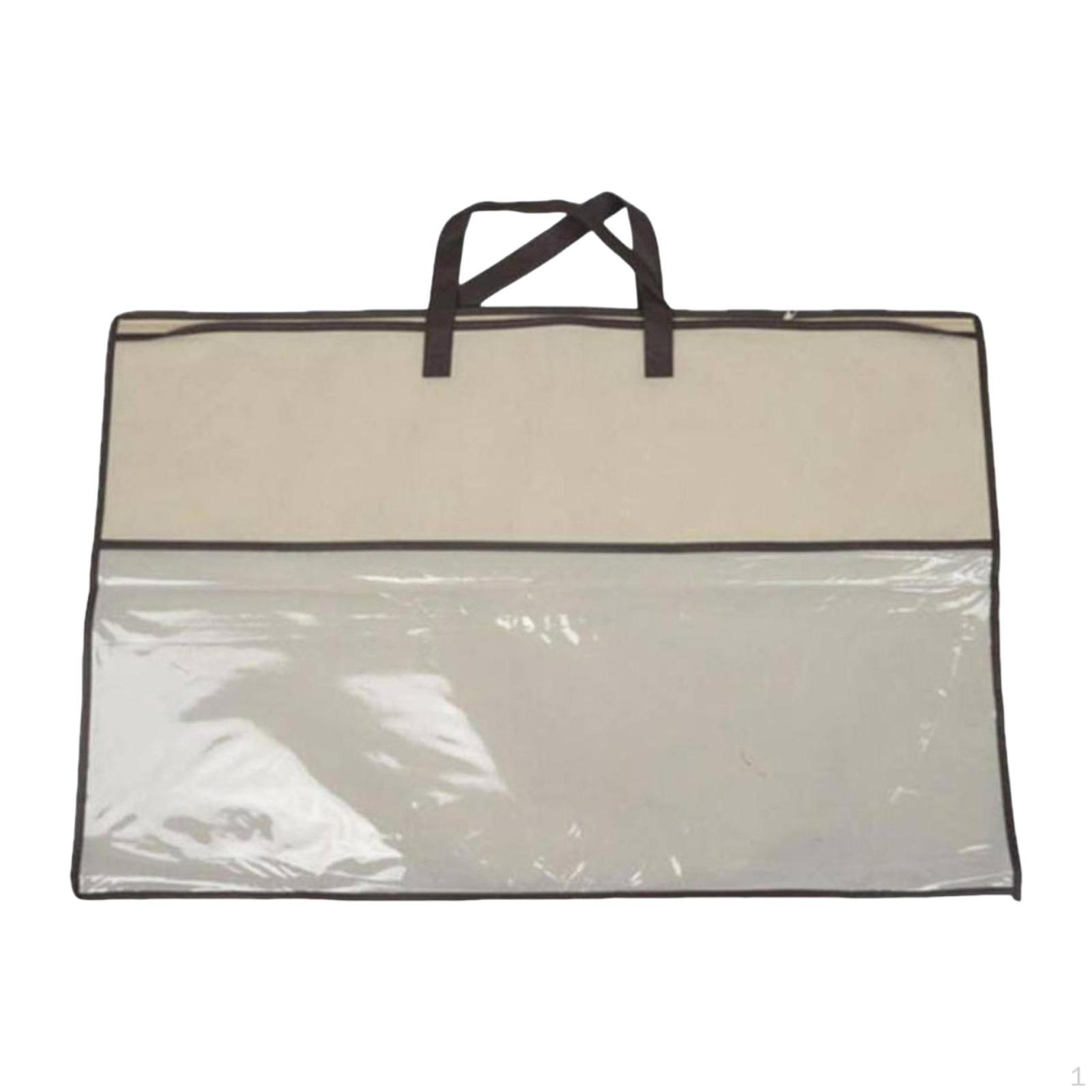 Bag for Storing Blankets, Closet Organizer Clothes And Duvets brown edge
