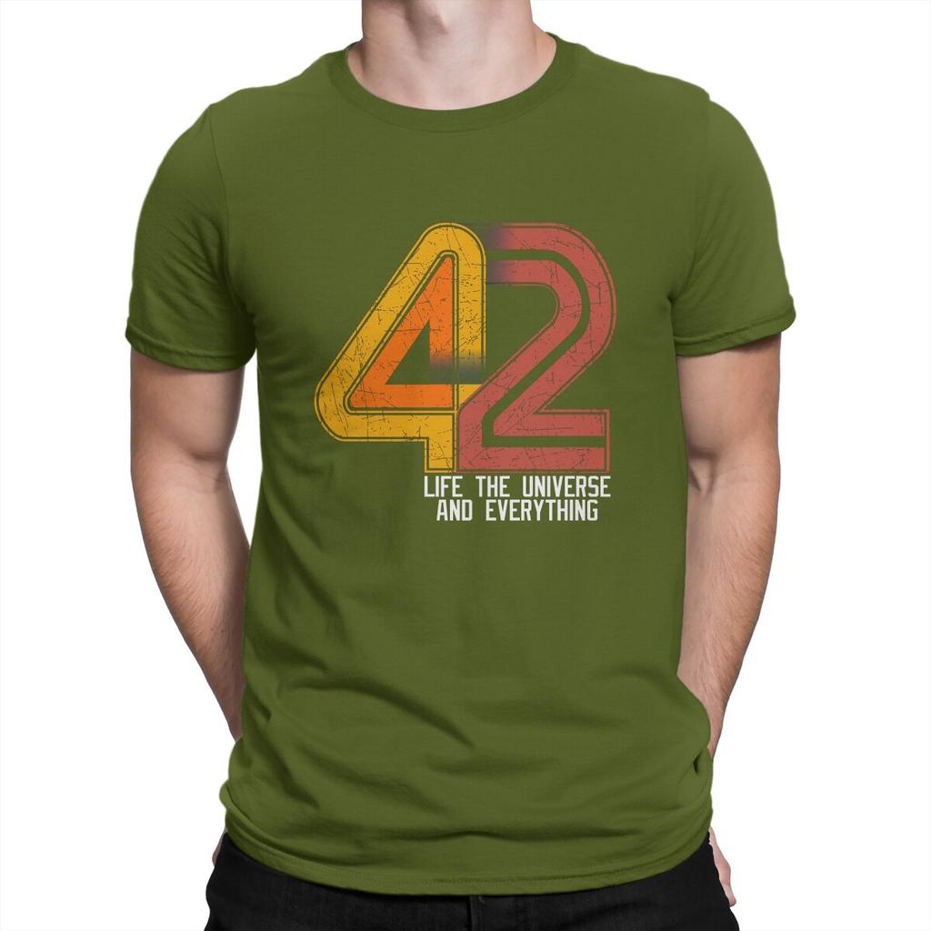 Life the Universe and Everything Men T Shirts The Hitchhikers Guide To The Galaxy Film Awesome Tees Short Sleeve O Neck