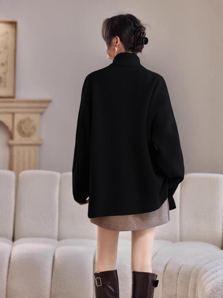 2025 Autumn/Winter Pineapple Stitch Thick Cardigan Coat - Women's Wool Knitwear Sweater