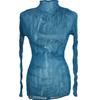 Shiz Madam Sheer Pleated Turtleneck Top T56911