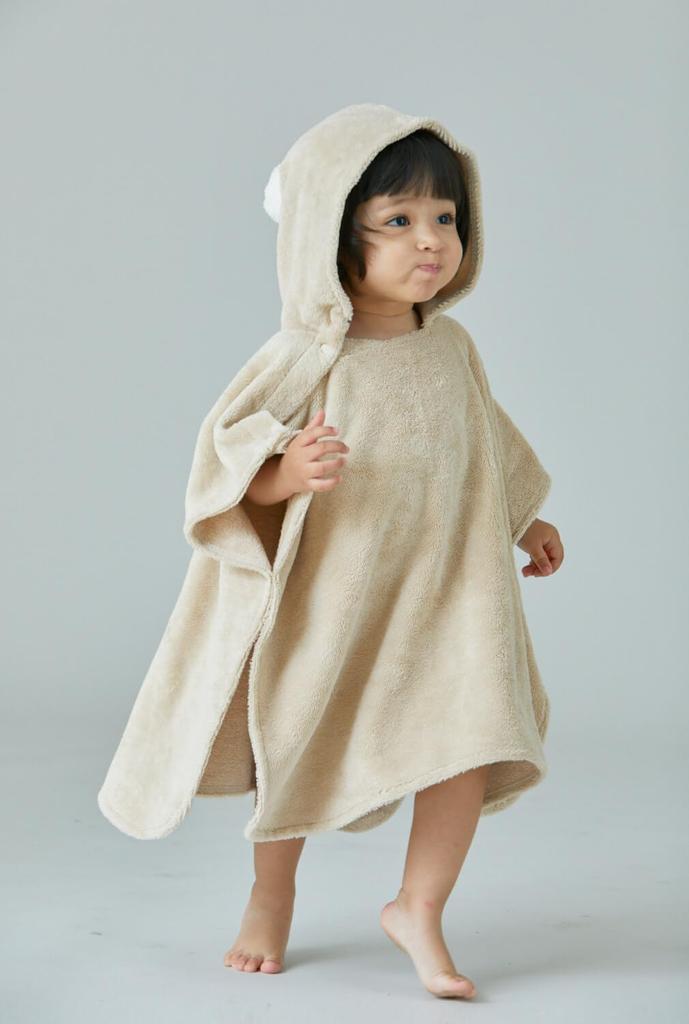 Konny Baby Hooded Towel Certified Prevents cold after bath absorbent Bath towel For bathing Hooded bath poncho Fluffy For babies 0 to 3 years old -