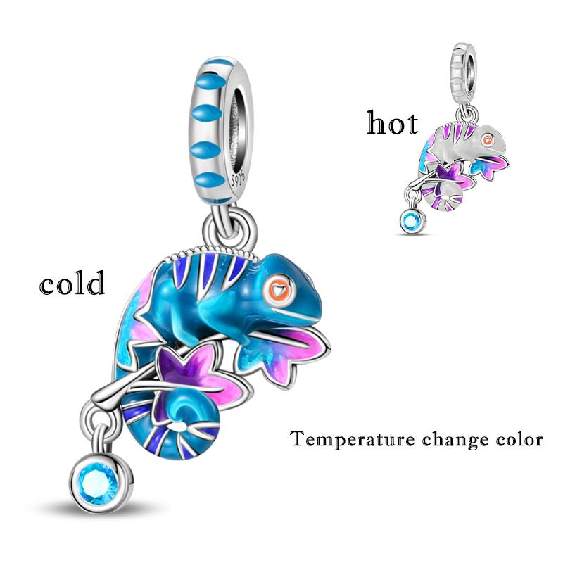 Copper Luminous Butterfly Blue Whale Elk Firefly Charm Chameleon Pendant Fits Genuine Bracelet DoItYourself Birthday Jewellery