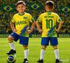 2026 Garçon FILLE Neymar N°10 Maillot de Football T-shirt Short Ensemble Femme Homme Fans BRÉSIL Enfants Ensemble T-shirt Short Survêtement Ensemble 2 Pièces