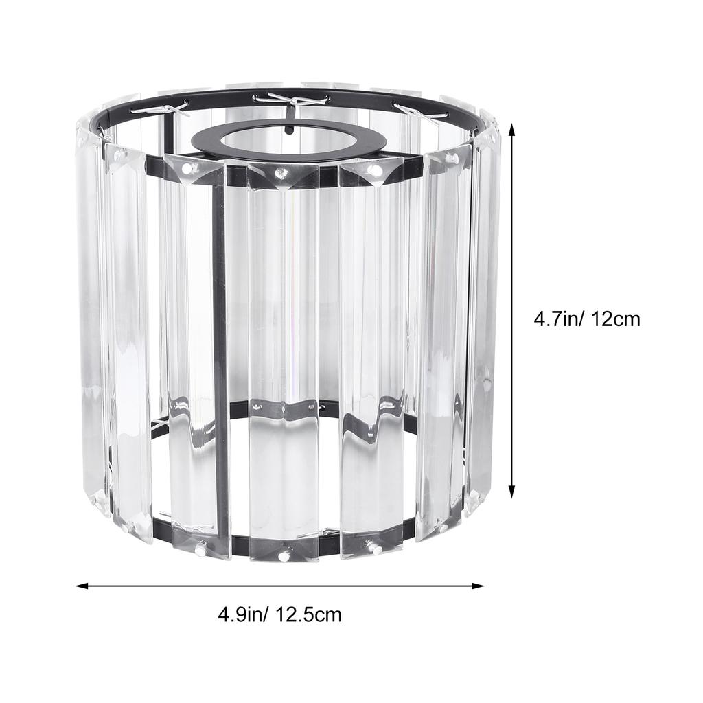 Crystal Ceiling Lamp Shade European Iron Art Dust Proof Lamp Cover For Living Room Bedroom Light Diffuser
