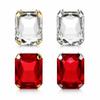Adjustable Size Vintage Wedding Ring Rhinestone Crystal Large Crystal Ring