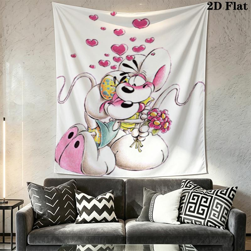 Diddl Wall Tapestry Aesthetic Wall Hanging Printed Fabric Blanket Decorative Tapestries for Bedroom Living Room Home Decor