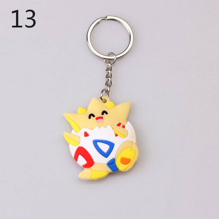 Pokemon Keychain: Pikachu, Dragonite, Eevee Figure Pendant