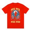 Pee Pee Poo Poo Skeleton Graphic Funny Meme T-Shirts forUnisex Sarcastic Weirdcore T Shirts Gen Z Humor Gift Tees streetwear