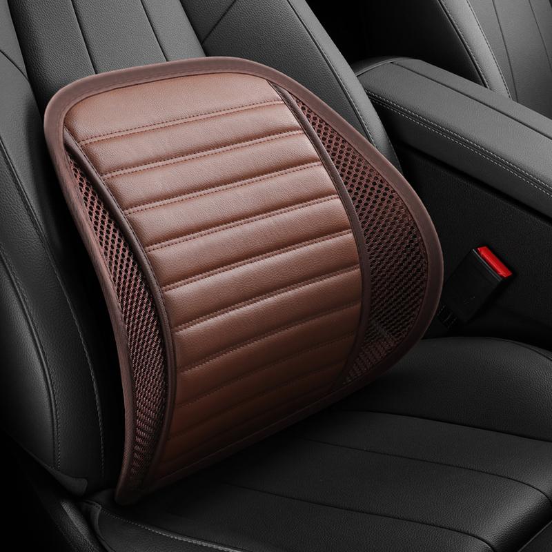 Car Seat Waist Cushion Office Chair Massage Back Lumbar Support Mesh Cushion Pad Black Mesh Back Lumbar Cushion for Car Driver