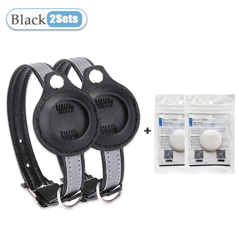 Pet GPS Tracker Leather Pet Adjustable Collars for Apple Airtag Location Tracker Dog Cat Anti-lost Reflective Protection Case