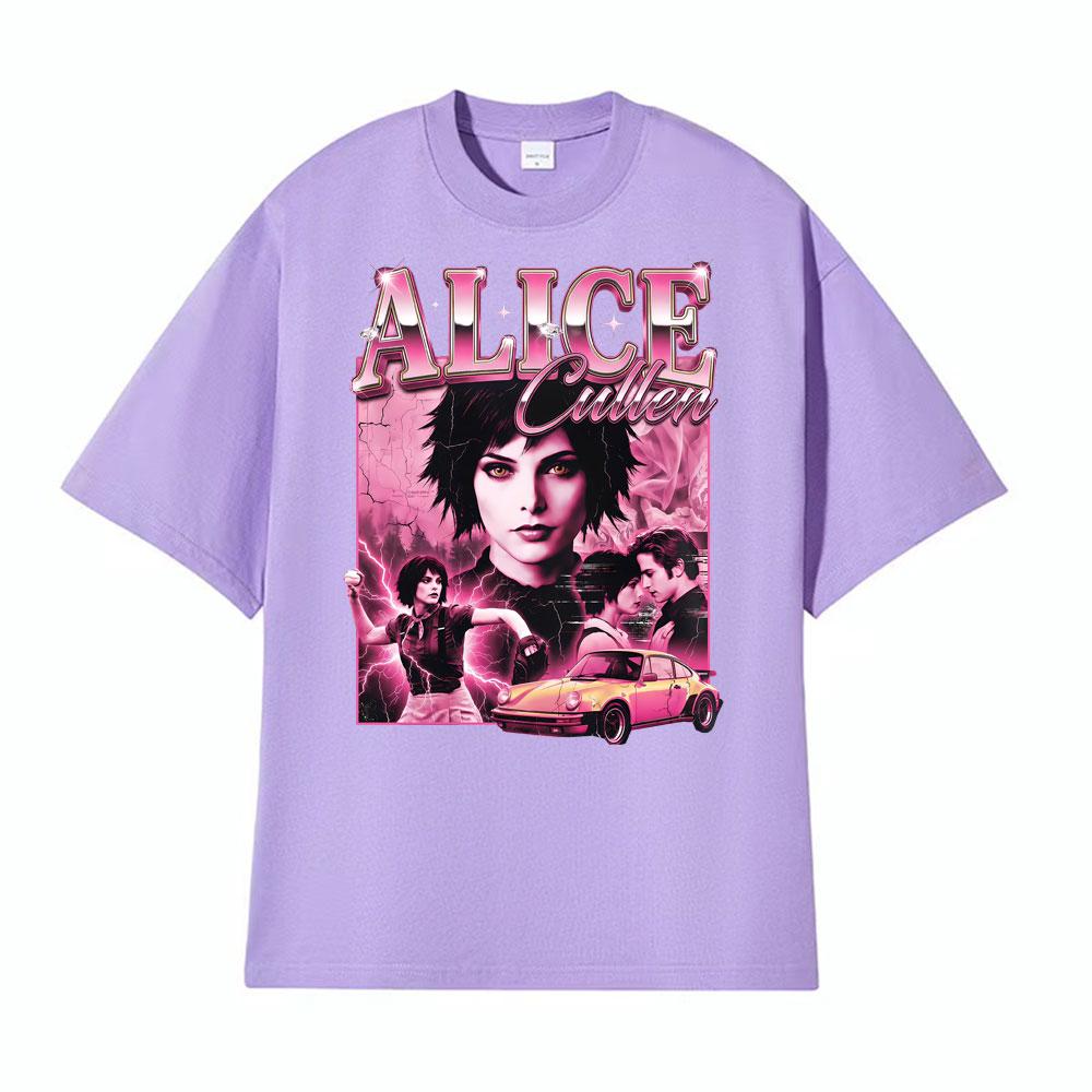 Alice Cullen Team Vampire Movie Graphic 2026 Tshirts Men Women Summer Vintage High Street T Shirt 100 Cotton Oversized Tshirt
