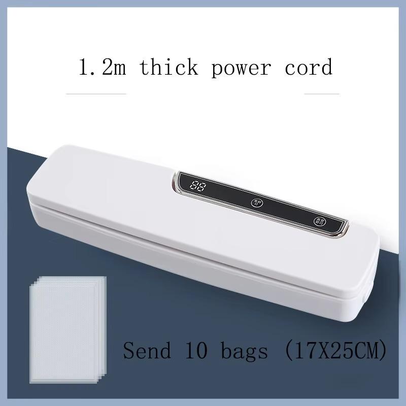 

Вакуумный упаковщик 1 шт., бытовой, небольшой, пищевой, автоматический, упаковочный, запечатывающий, свежесть, запирающий, сохраняющий питательные вещества, цветной, пластиковый упаковщик белый