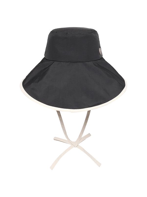 BBC EARTH Color Block Wide-Bridal Bucket Hat_Black