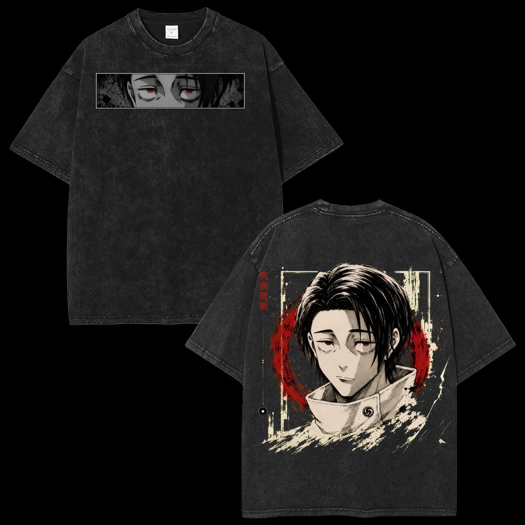 Yuta Okkotsu Rika Orimoto Jujutsu Kaisen Anime Vintage Washed Oversized T-Shirt Queen of Curses Graphic High Quality Short Sleeve Female Male Clothing