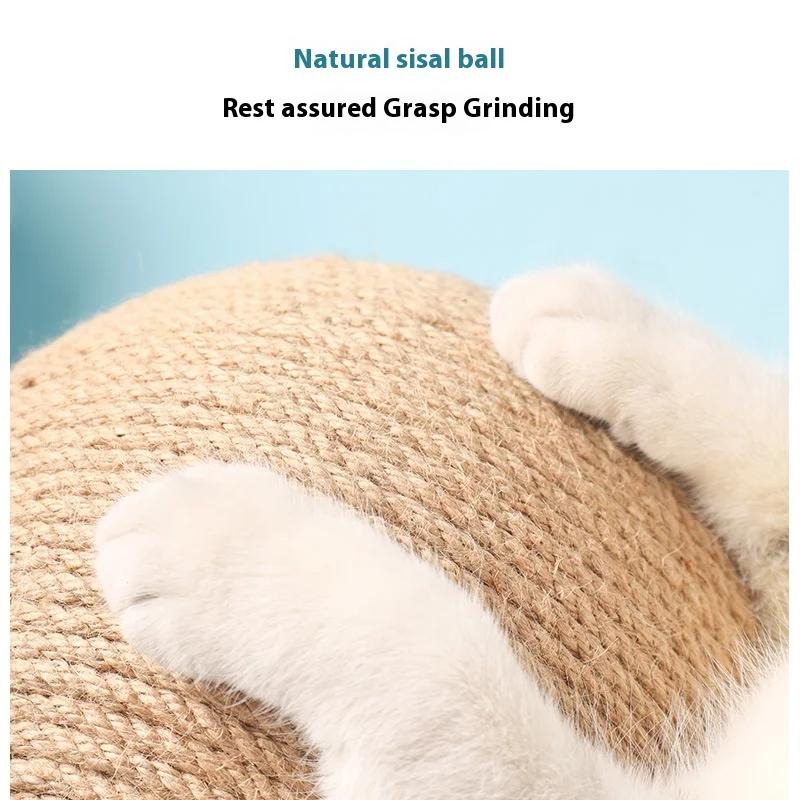 Cat Scratch Board Cat Toy Wooden Cat Scratch Ball Rabbit Claw Rope Rope Cat Climb Durable Cat Scratch Post Pet Supplies