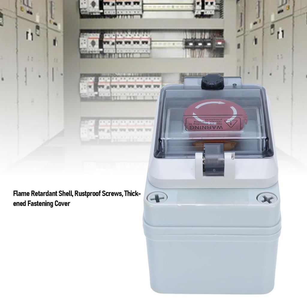 Emergency Stop Button with Box IP67 Water Proof Shut Off Push Button Switch for Indoor and Outdoor Emergency Stop  Box