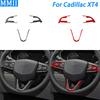 For Cadillac XT4 2018-2023 Carbon Fiber Steering Wheel Button Frame Decorative Cover Car Interior Decoration Accessories Sticker