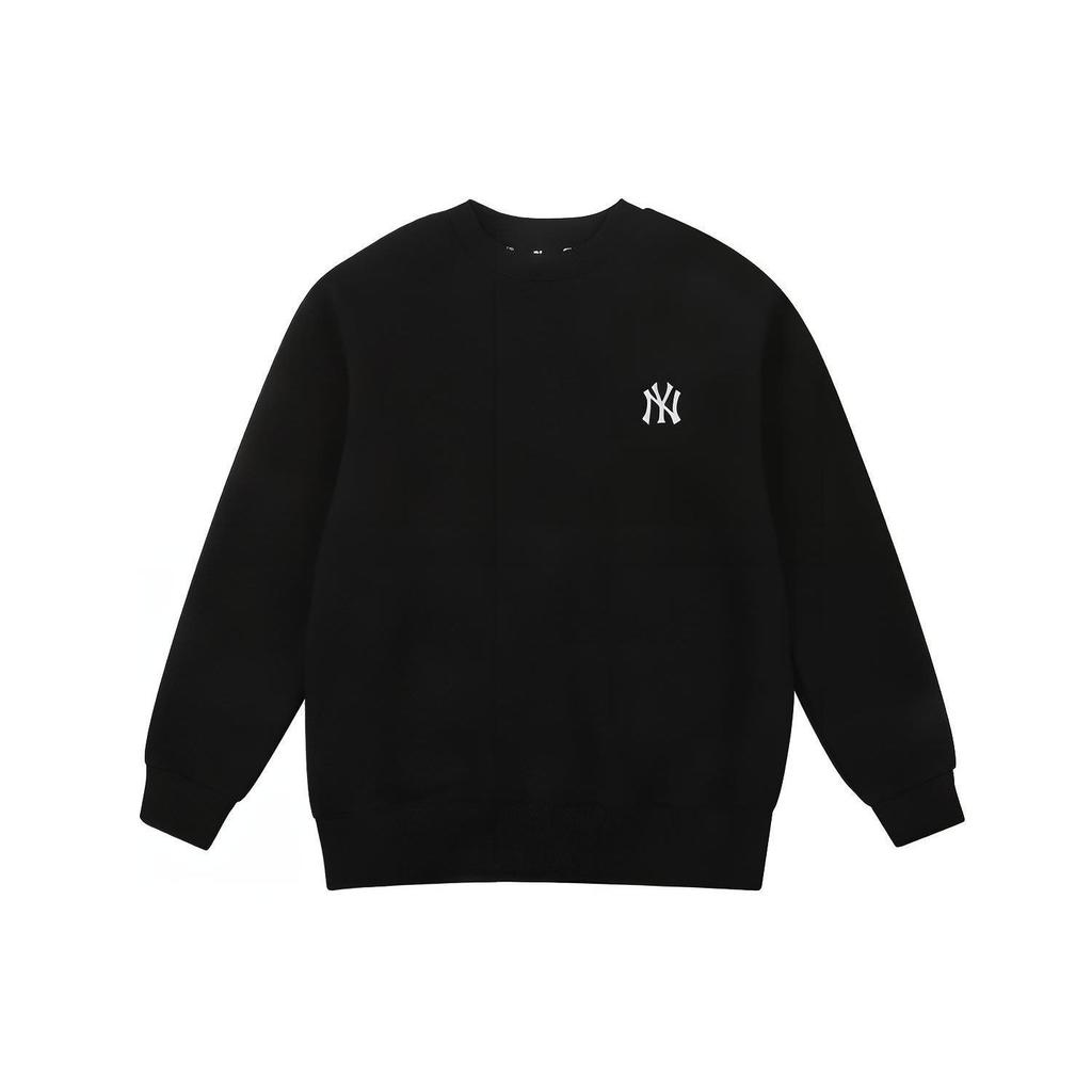 MLB New York Yankees Logo Nadruk Bluza z kapturem Okrągły dekolt Vintage Sportowa bluza Unisex bluza Czarna 31MT04111-50L