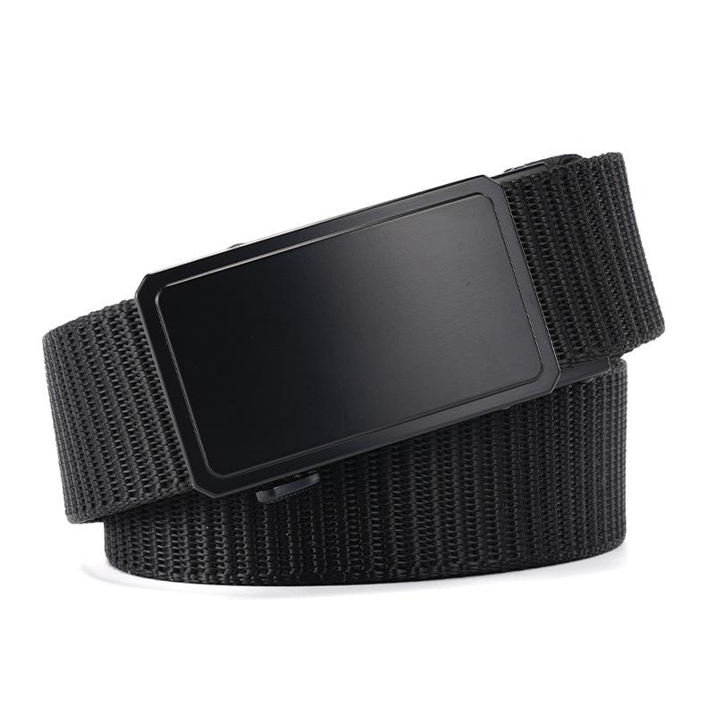 Men's New Belt Automatic Buckle Durable Nylon Braided Belt Belt Middle Aged and Young Outdoor Trousers