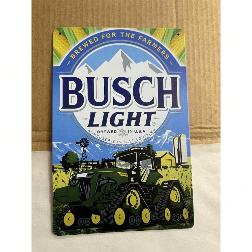 Vintage Metal Tractor Tin Sign 8x12 Inch Beer Farm Wall Decor Garage Pub Rustic Poster 20x30