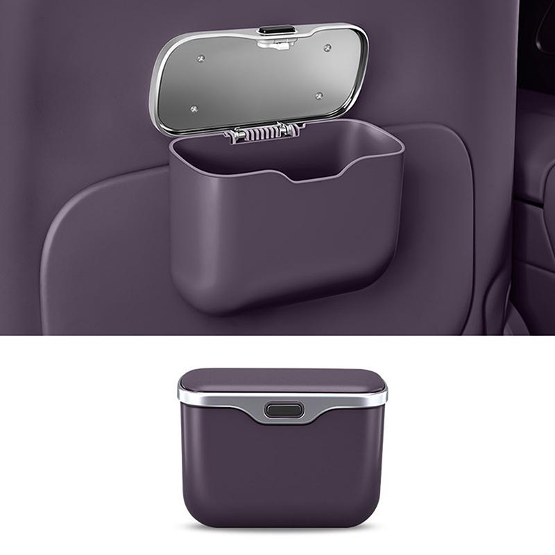 1pc Multifunctional ABS Car Trash Can - Universal Dry Wet Dual-Use Garbage Bin for Car Interior Storage