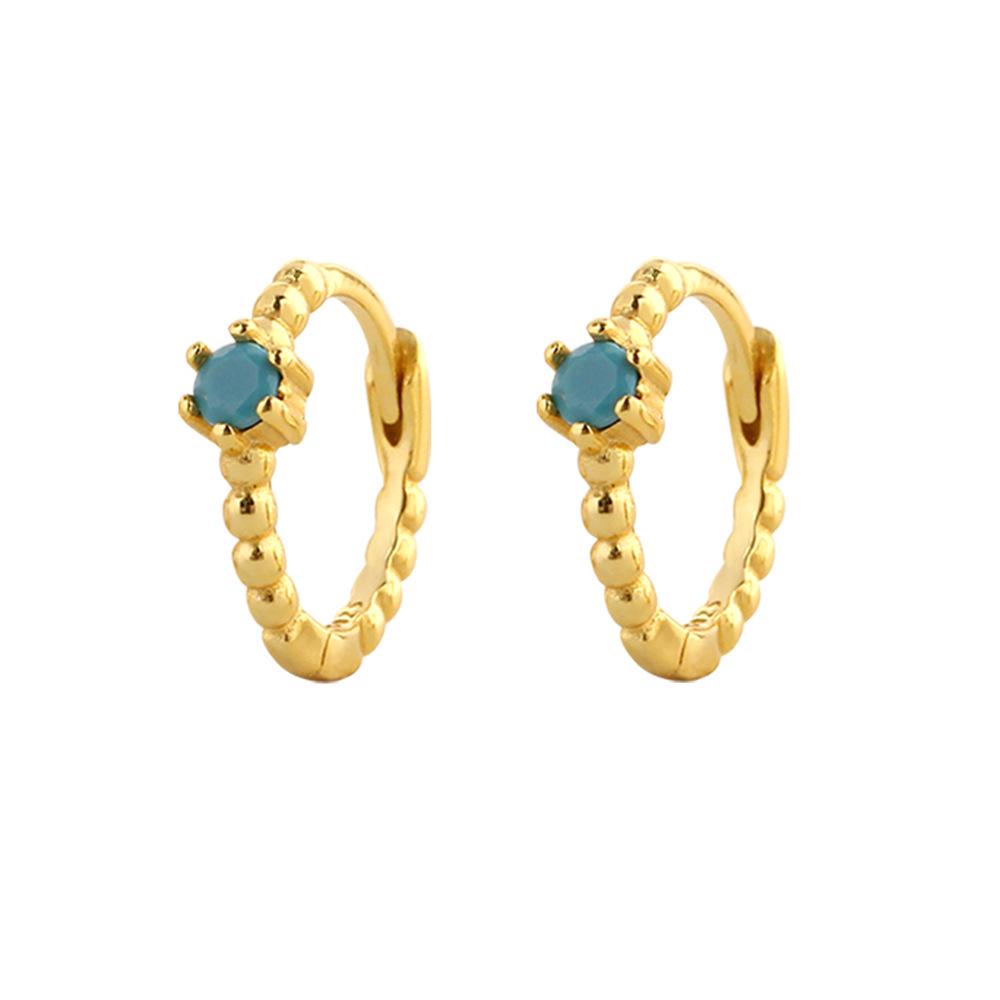 Elegant S925 Silver Turquoise Butterfly Studs & Four-Leaf Clover Earrings for Women