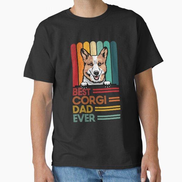 Vintage Best Corgi Dad Ever Father's Day Dogs Lover Classic T-Shirt