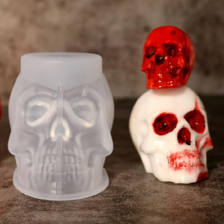 Halloween Skull Silicone Molds,Skull Candle Making Mold DIY Home Decoration Mold