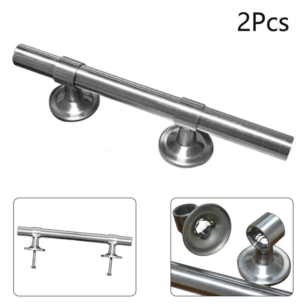 2pcs Stainless Steel Adjustable Aluminum Alloy Double Opening Door Handle for Sliding Barn Garage Fence Cabinet Bathroom Doors