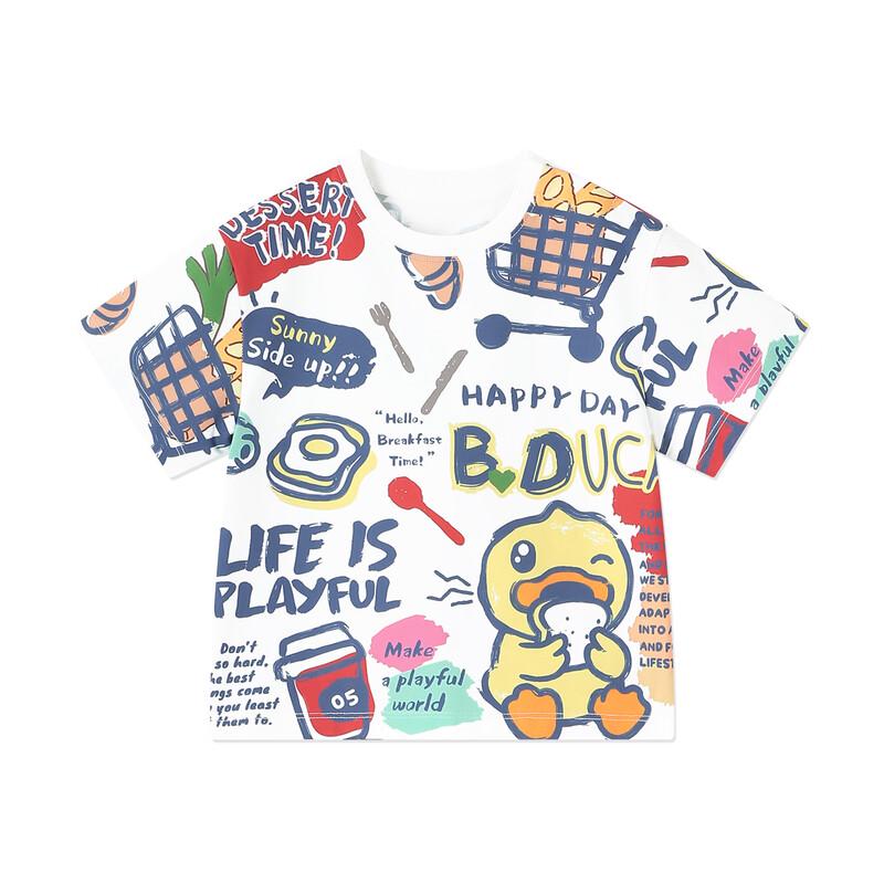 B.Duck Boys' Ice-Feel Quick-Dry Cartoon T-Shirt