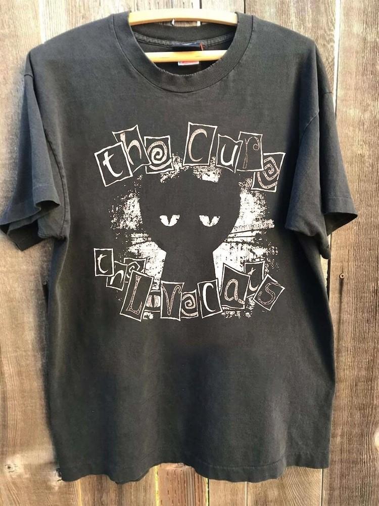 The Cure Love Cat Shirt Vintage The Cure Band 90s Rock Band Unisex Shirt KH1336 L